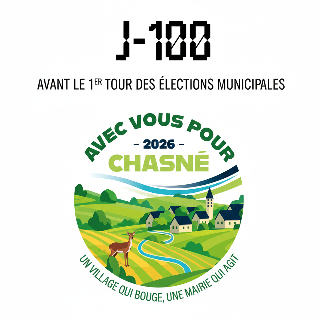 J-100 avant le 1er tour des élections municipales à Chasné-sur-Illet
