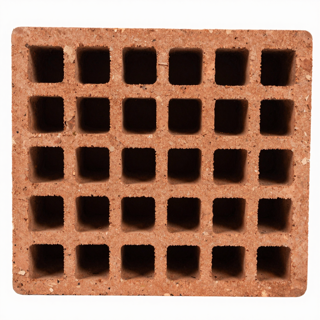 A friendly construction worker holding blueprints in front of a partially built wall under a clear sky.