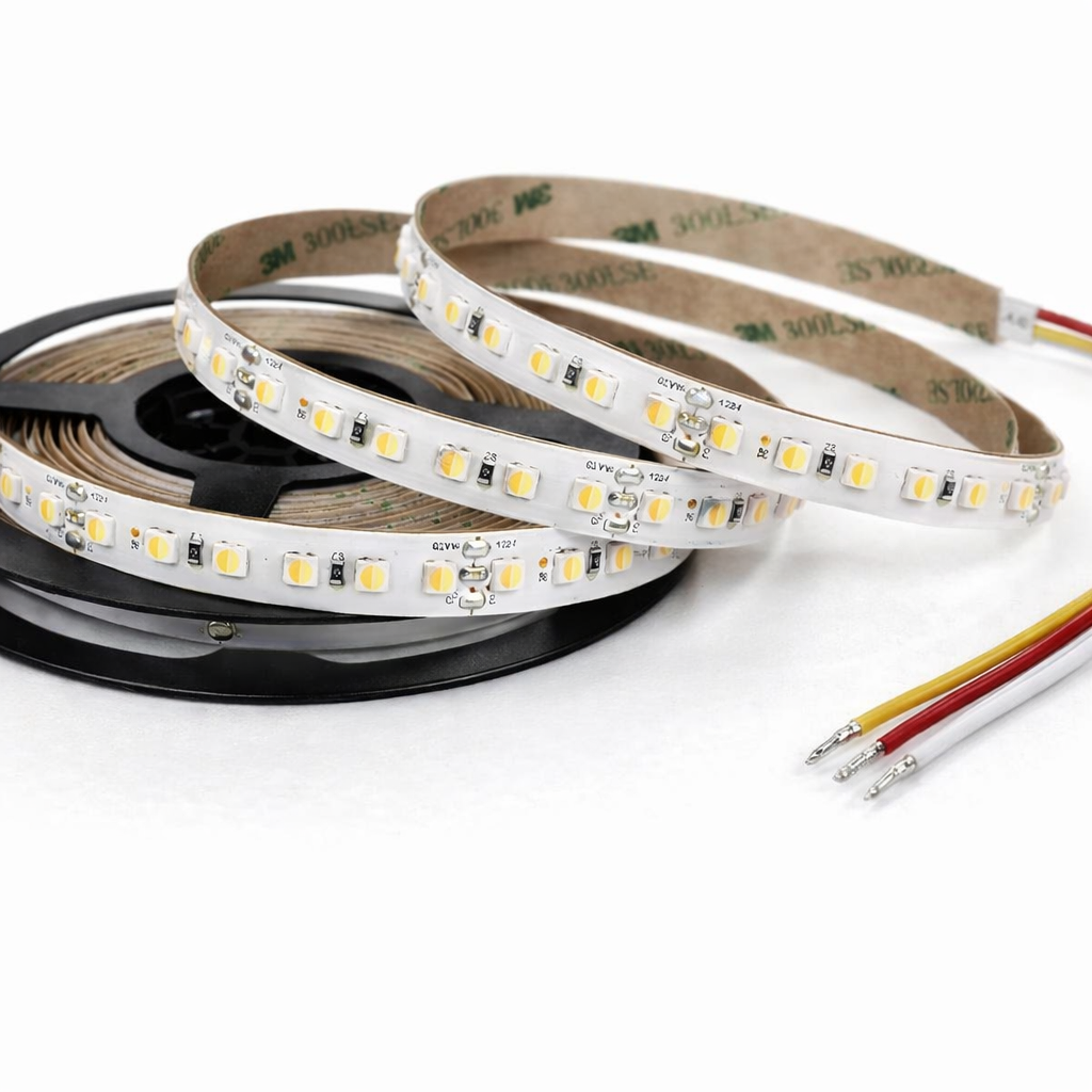Tira LED Dual Blanco Variable 24V 20W: control de temperatura de color.