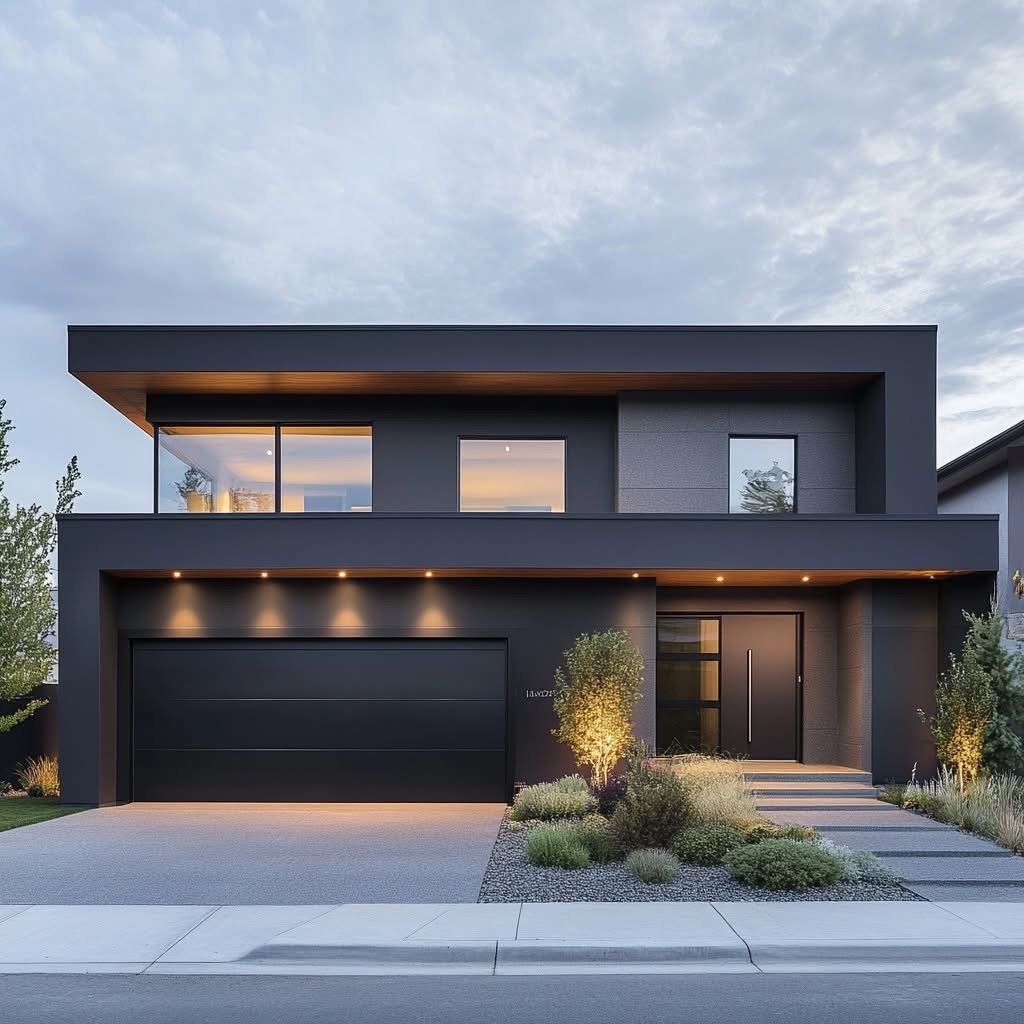 Portón de herrería moderno para cochera fabricado a la medida