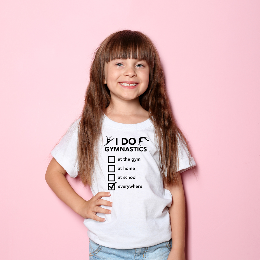 Her yerde cimnastik - Cimnastik tutku tişörtü