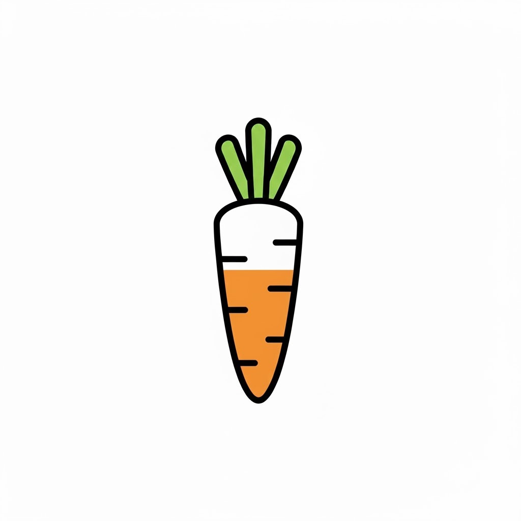 Half full color carrot