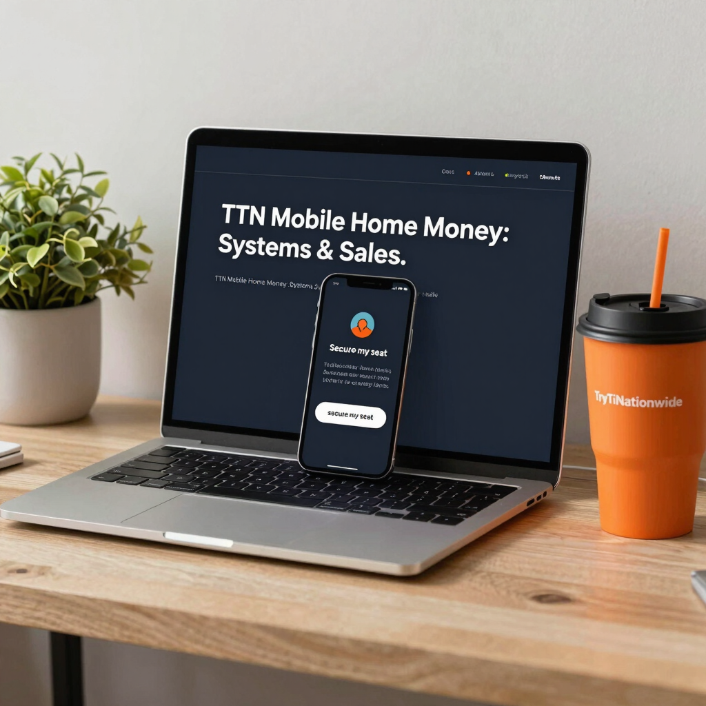 A welcoming workspace with a laptop, notebook, and coffee cup ready for a mobile home investing workshop.