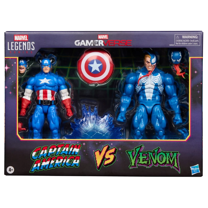 Marvel Legends Series Gamerverse Captain America vs. Venom 6-Inch Action Figures