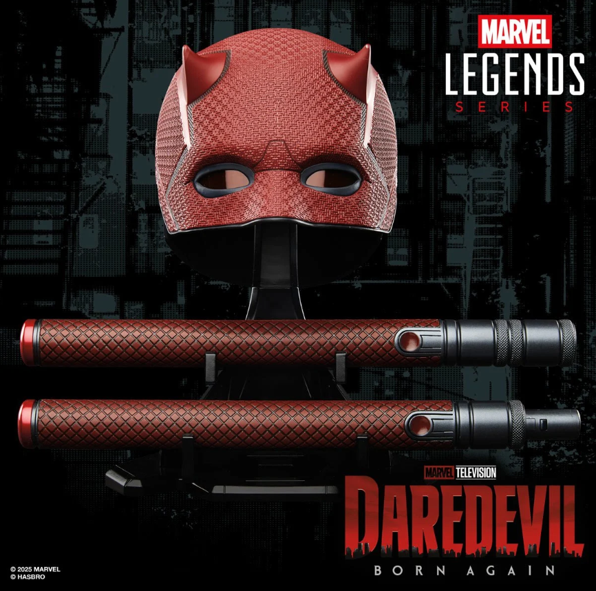Daredevil Marvel Legends Daredevil: Born Again Mask and Billy Club Prop Replicas