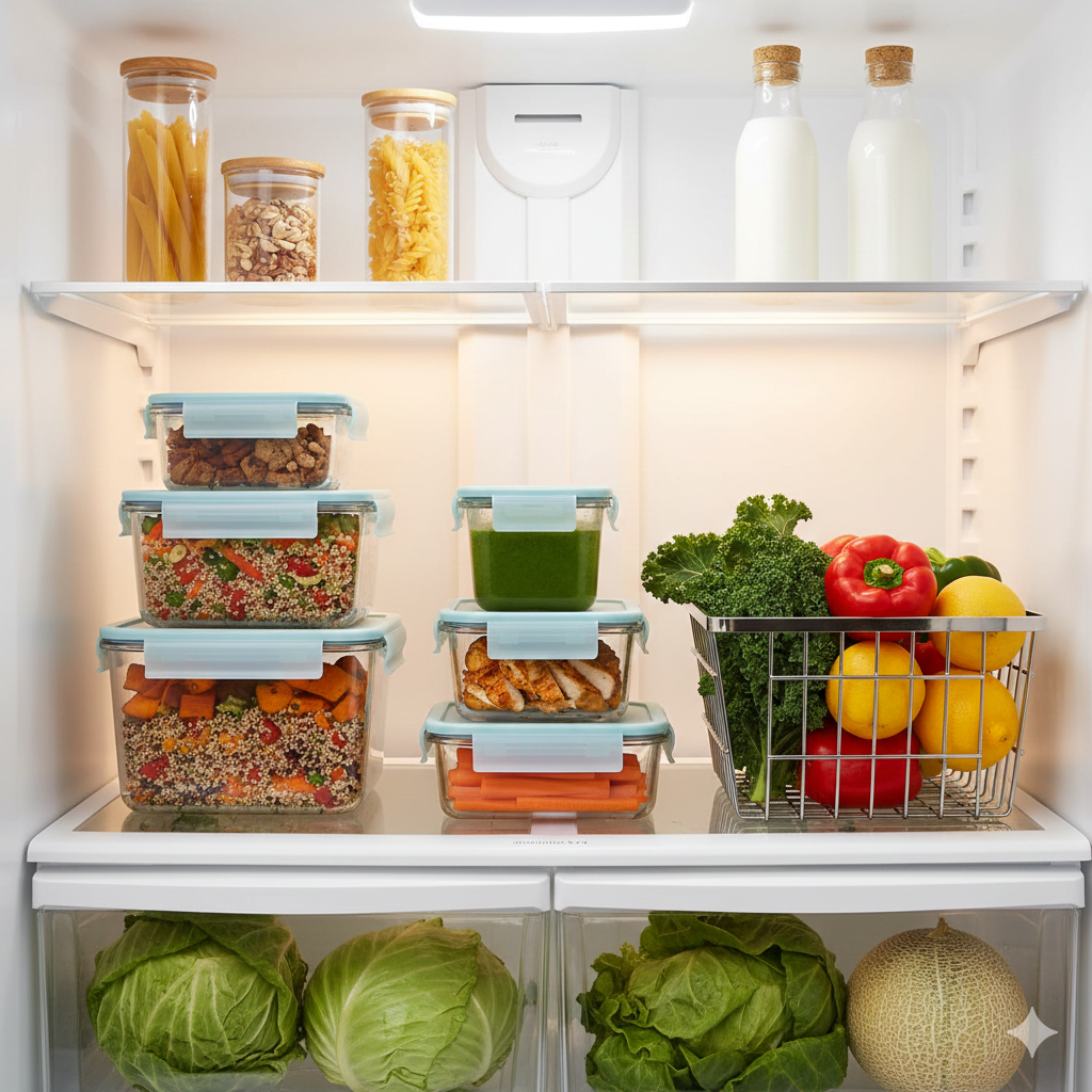 Non-toxic glass food storage containers with airtight lids, safe swap for plastic