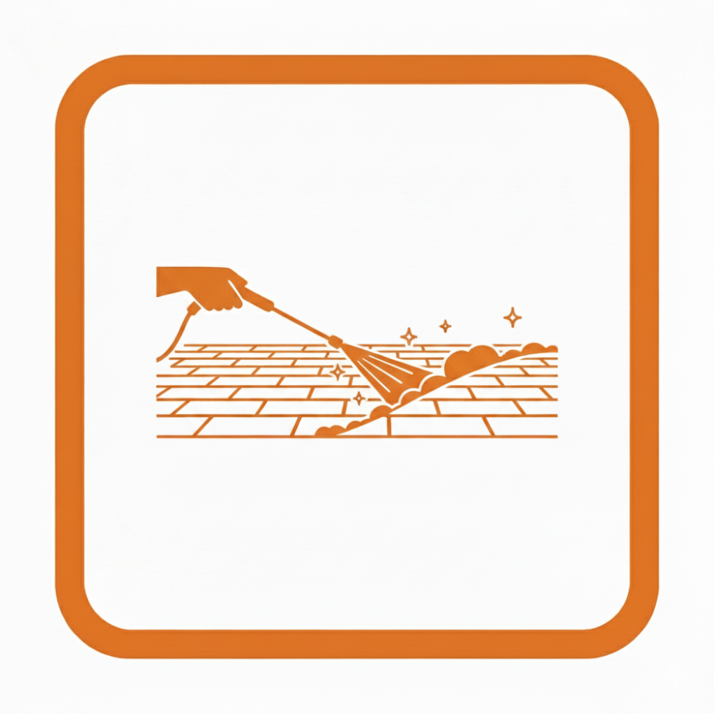 a person cleaning a tile floor with a broom and a broom