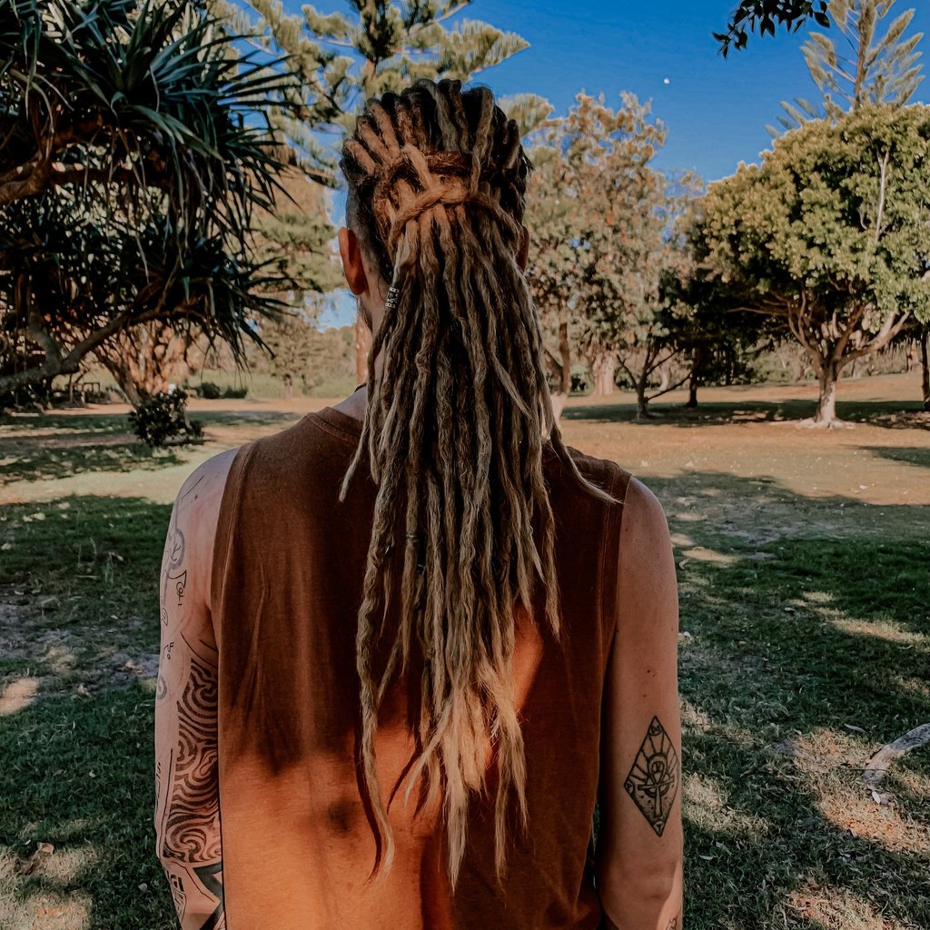 a man with dreadlocks