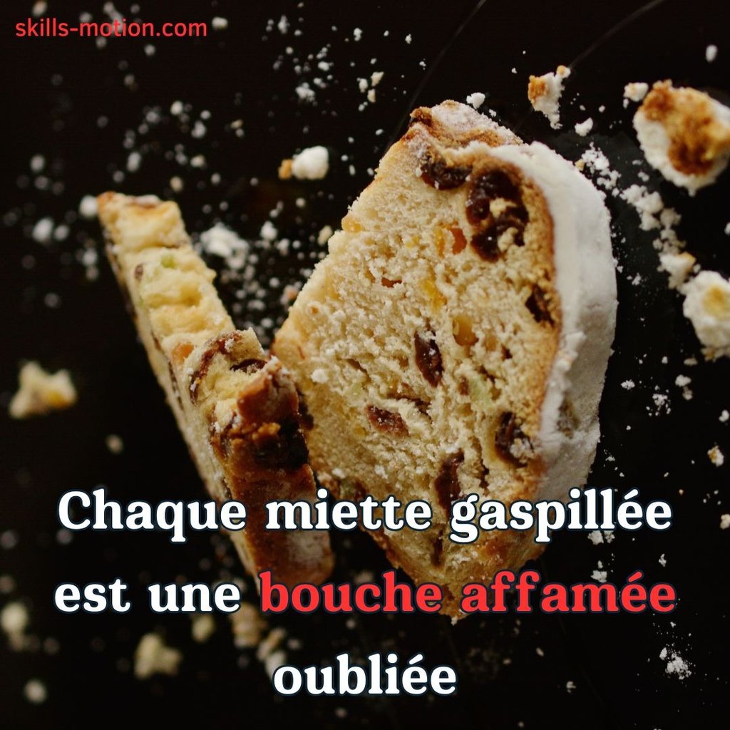 affiche slogan anti-gaspillage alimentaire