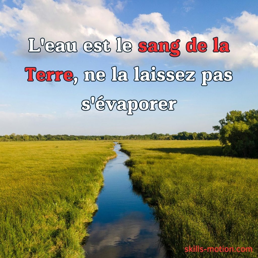 affiche slogan anti-gaspillage eau