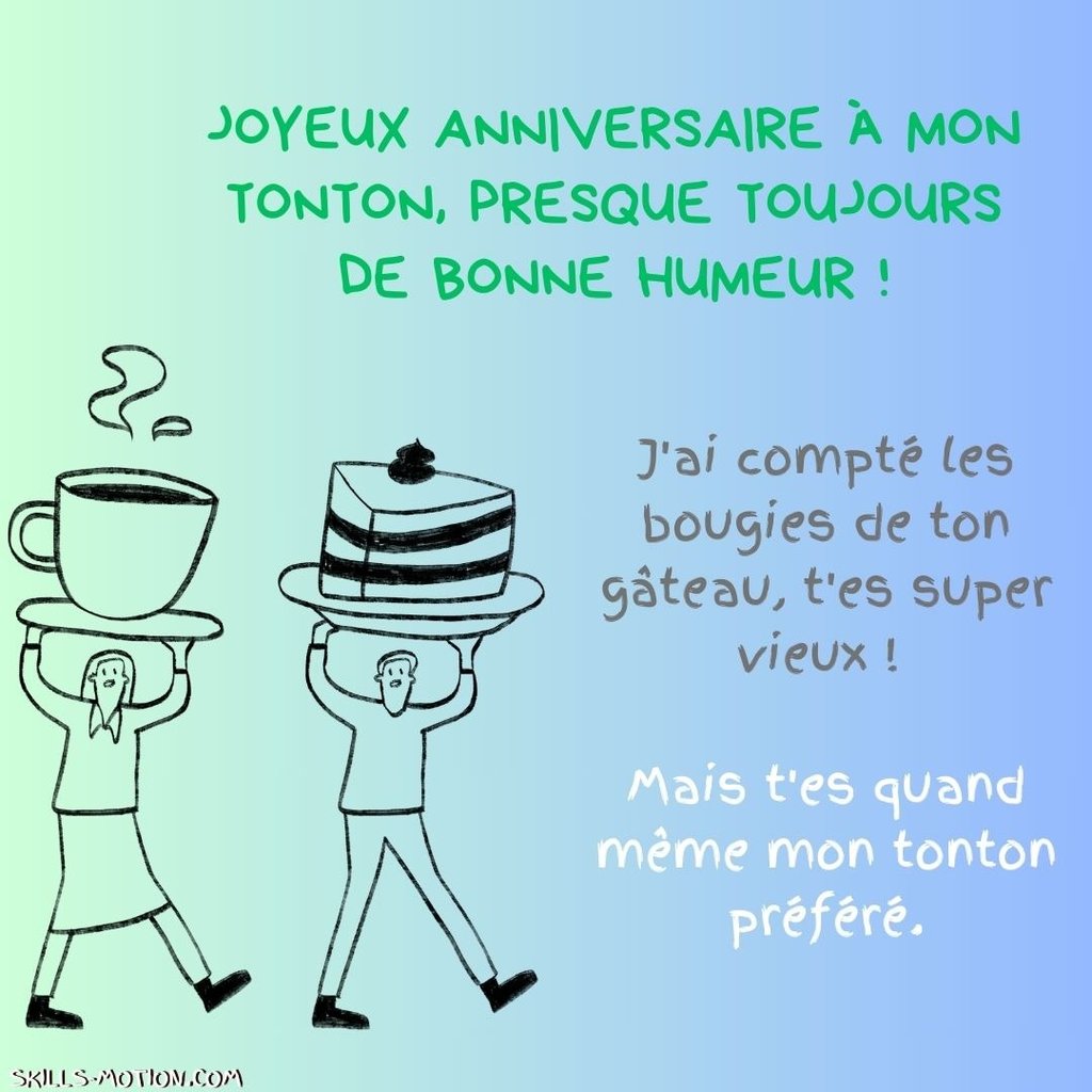 carte bon anniversaire tonton humour