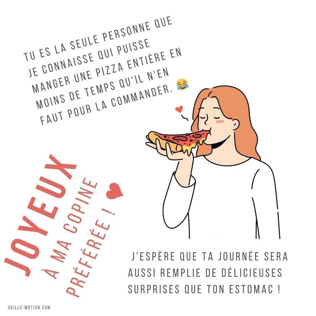 carte de joyeux anniversaire copine avec humour