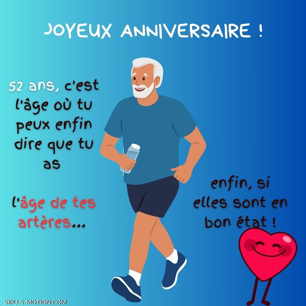 carte joyeux anniversaire humour homme 52 ans