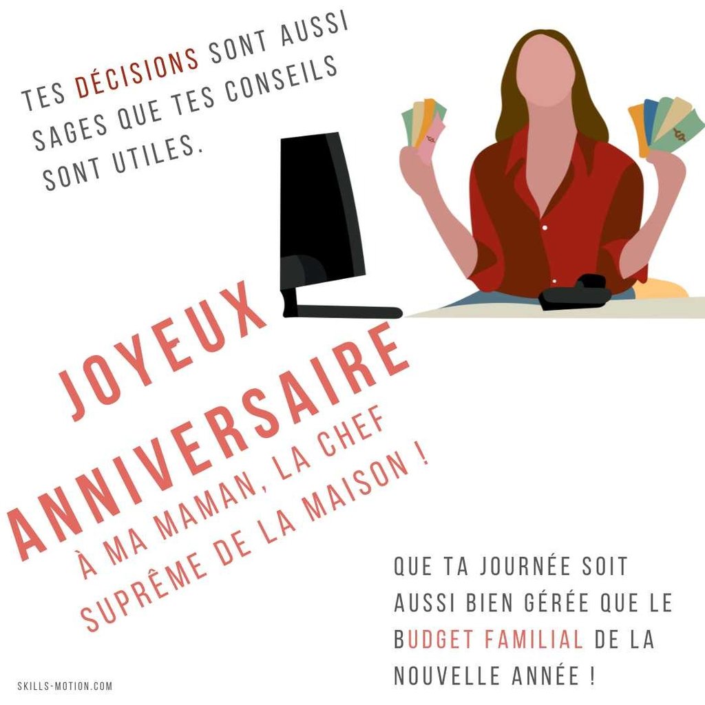 dessin de joyeux anniversaire pour sa maman avec humour