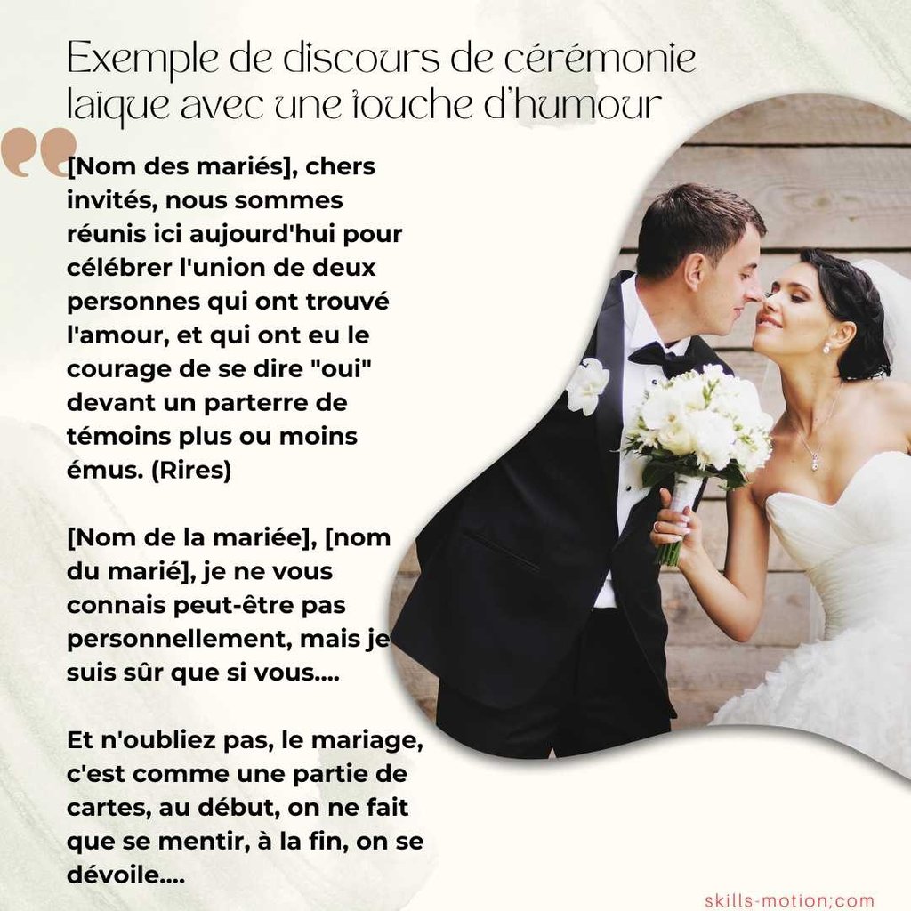 Exemple de discours de ceremonie laique avec humour