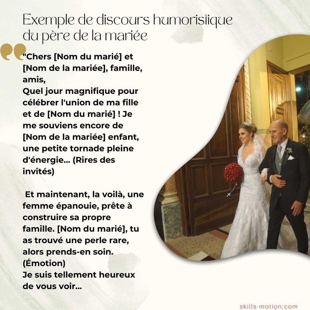Exemple de discours humoristique du pere de la mariee
