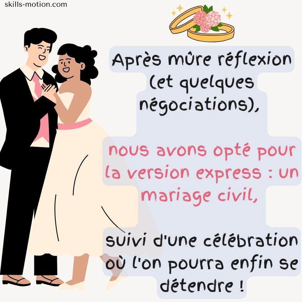 faire-part de mariage civil humoristique et comique