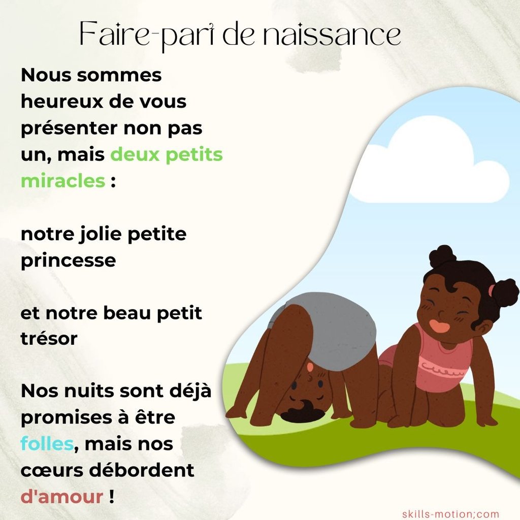 faire-part de naissance frere et soeur humour