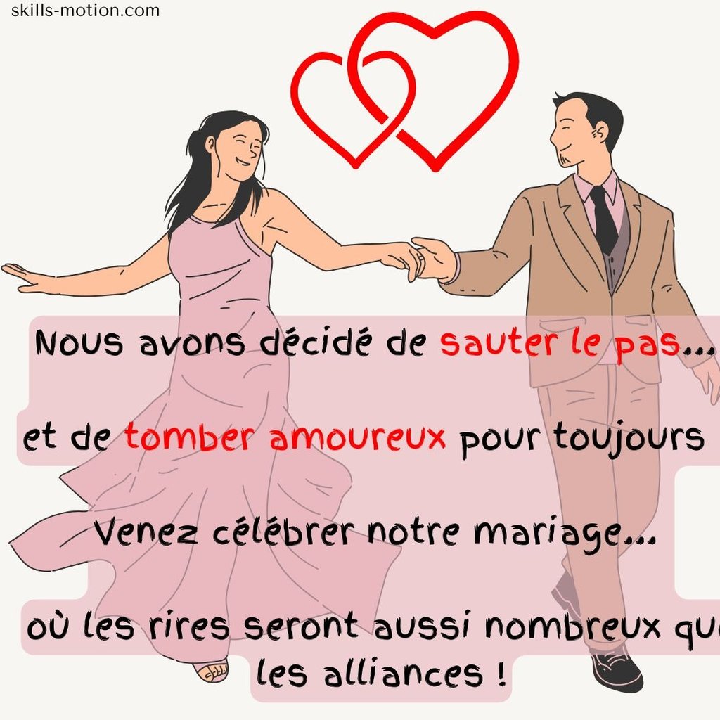 faire-part mariage avec jeux de mots droles