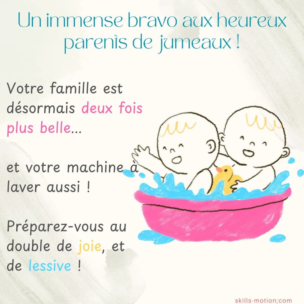 felicitation naissance jumeaux humour