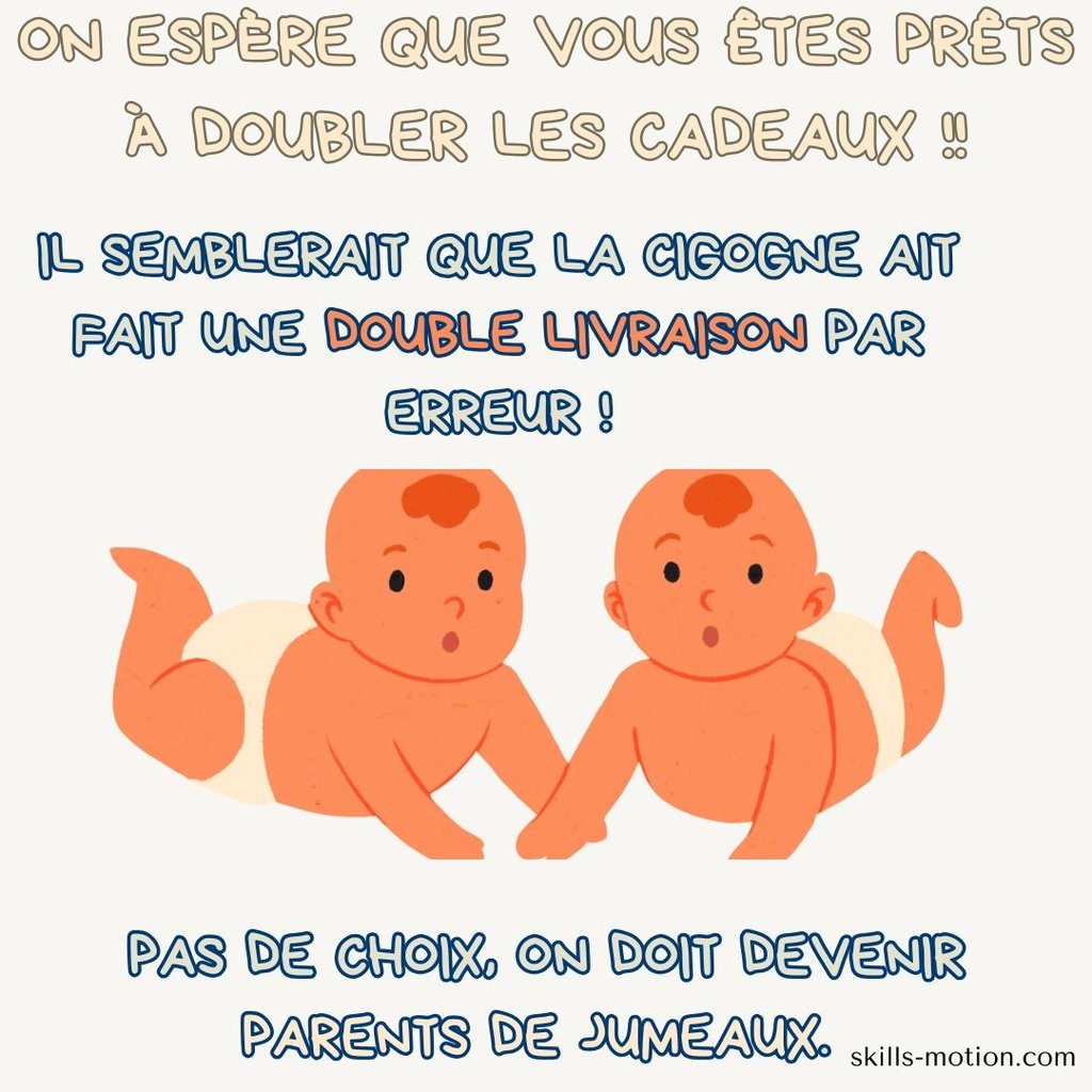 image annonce grossesse humour jumeaux