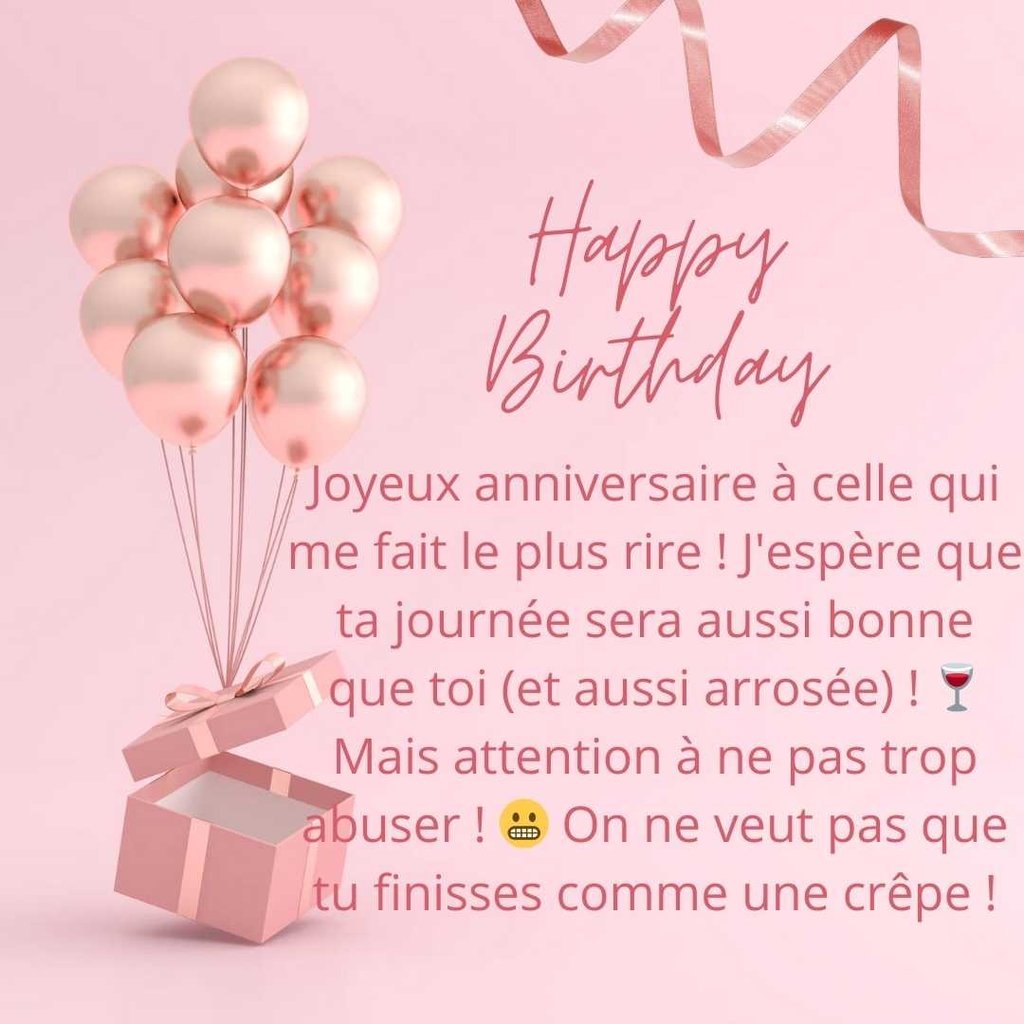 image de joyeux anniversaire a une amie avec humour