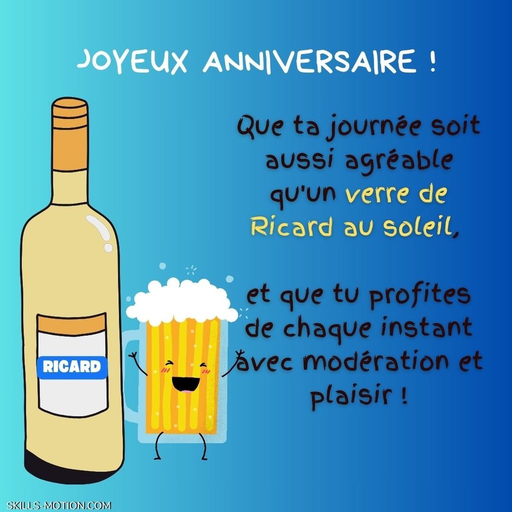 image joyeux anniversaire Ricard humour