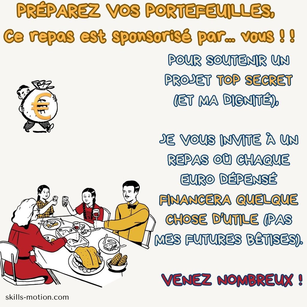 image texte invitation repas payant