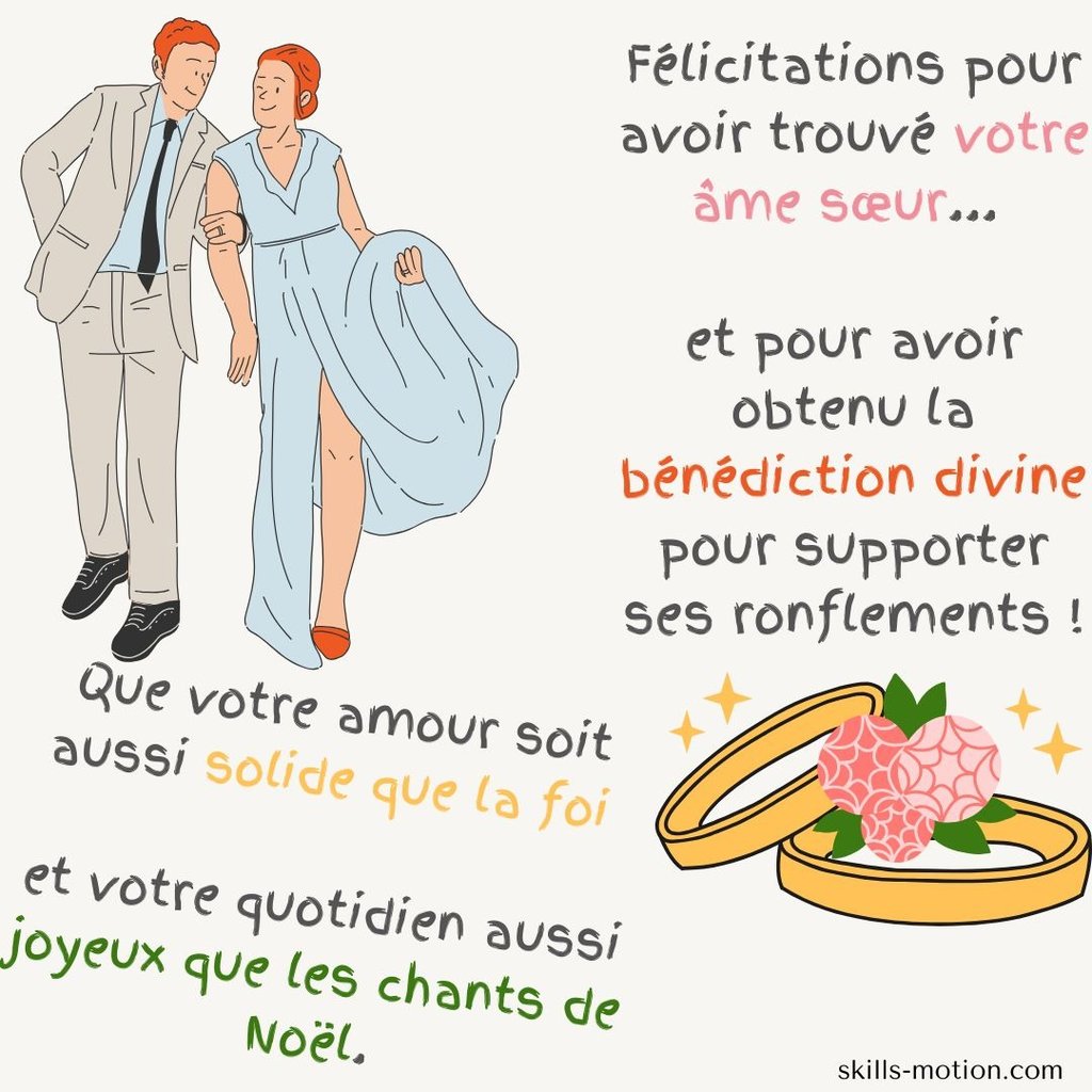 message felicitations carte mariage religieux humour