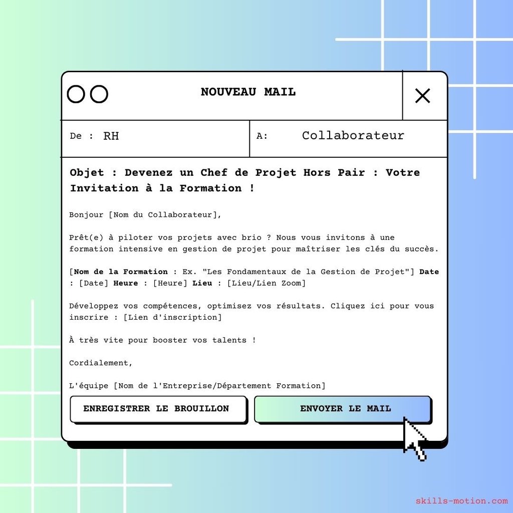 Modele de mail convocation a une formation
