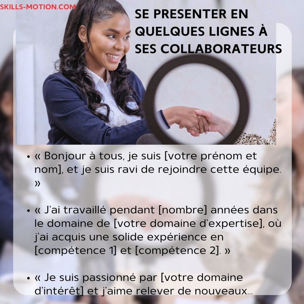 se présenter en quelques lignes exemple