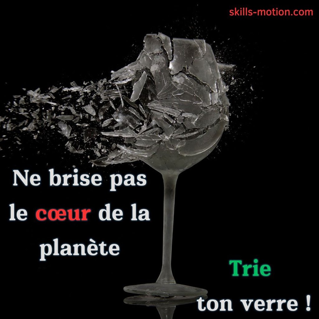 slogan humour affiche recyclage verre