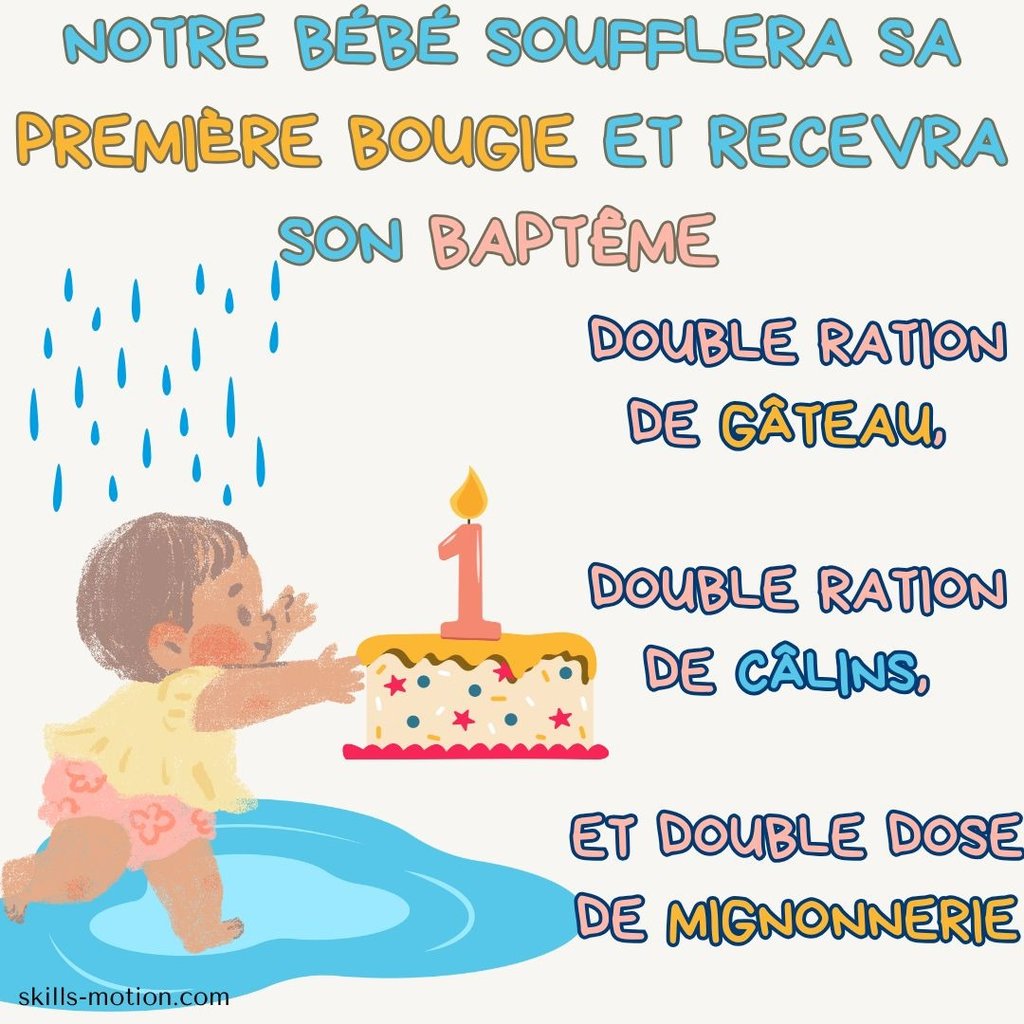 texte invitation bapteme et anniversaire 1 an humour