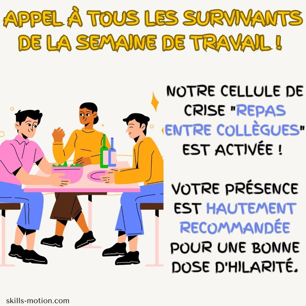 image invitation repas entre collegues humoristique