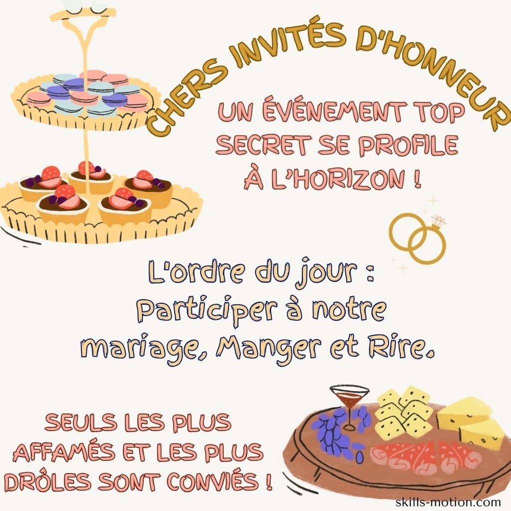 image invitation repas mariage humour