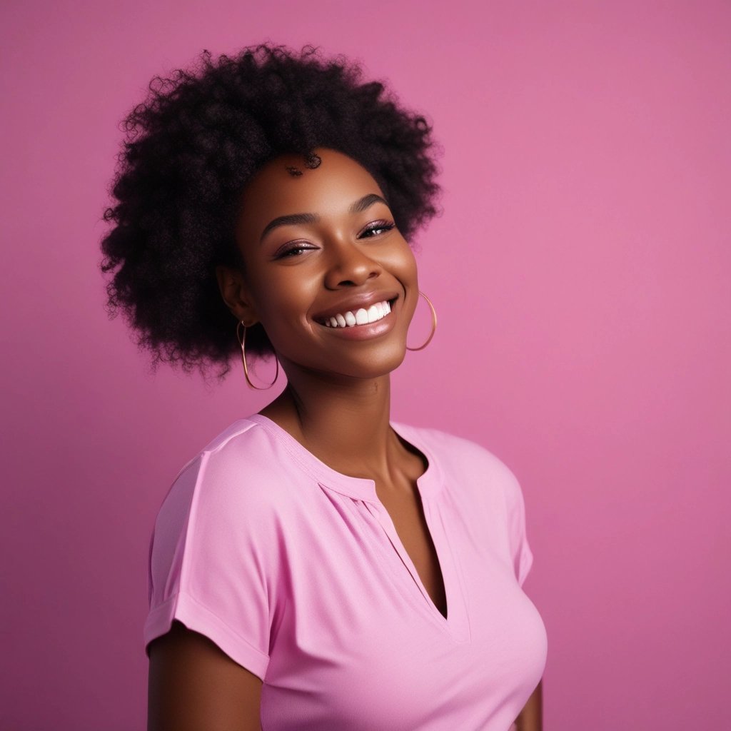 woman smiling
