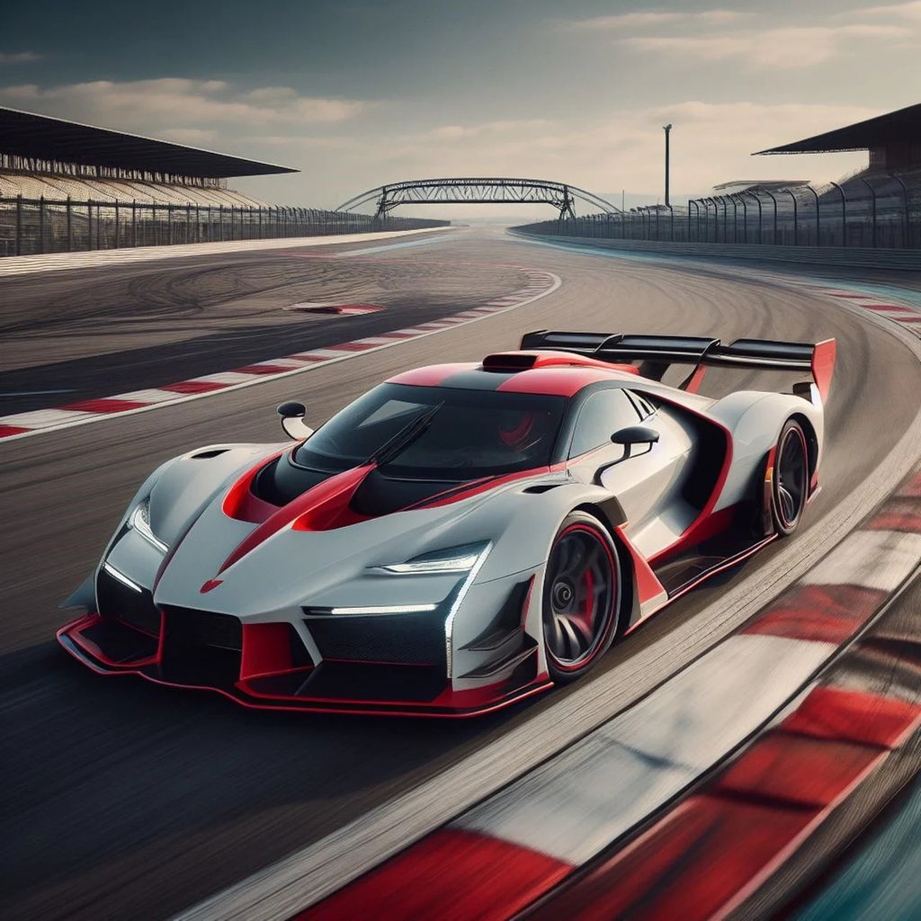 GT Sports Car  On Race Track