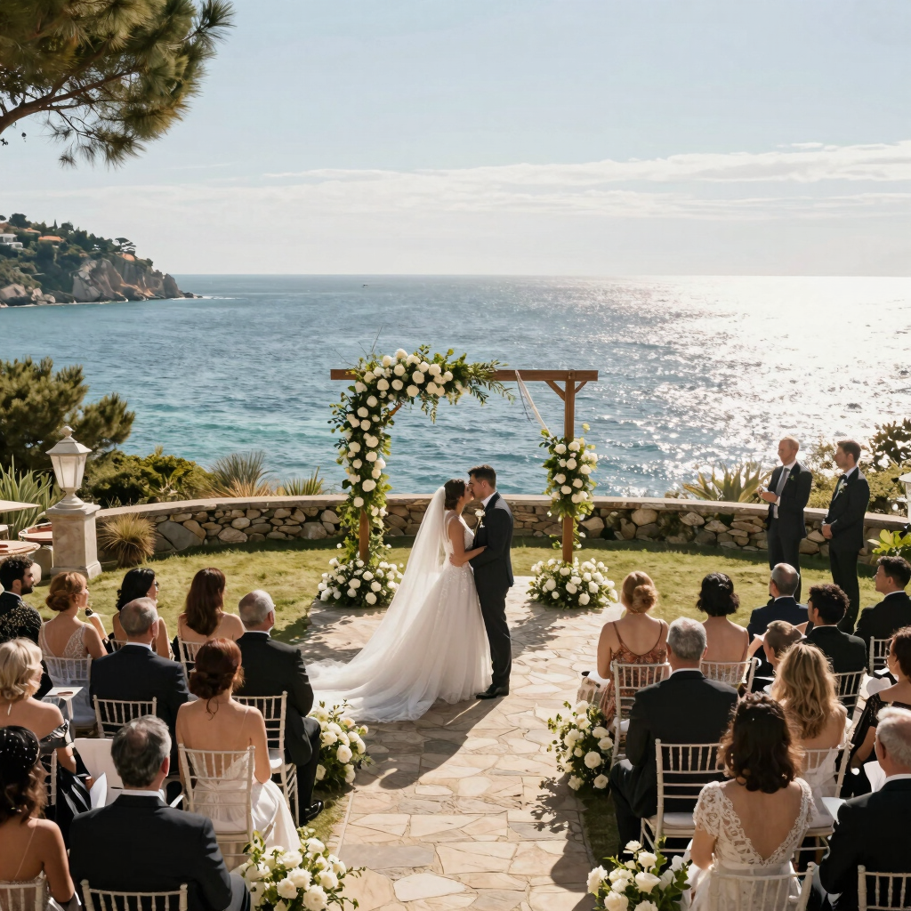 A professional videographer capturing a lively dance floor scene at a wedding reception.