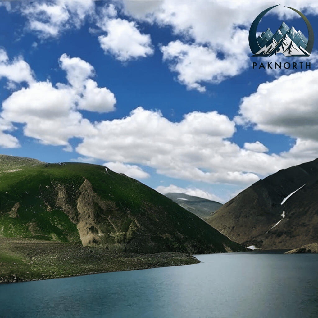 babu sar lake with Himalayan mountains in the background