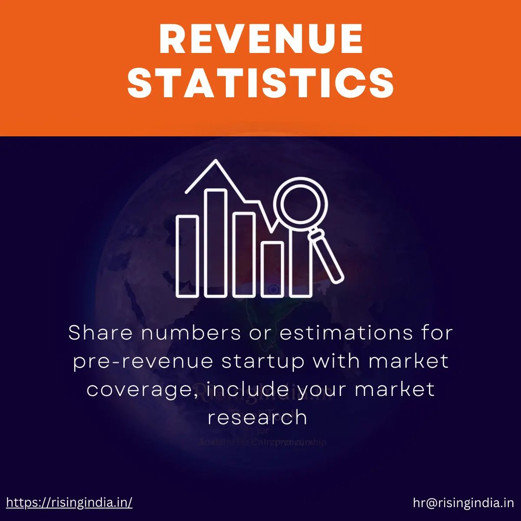 Revenue Metrix for Startup Pitch Deck for investors in India or globally