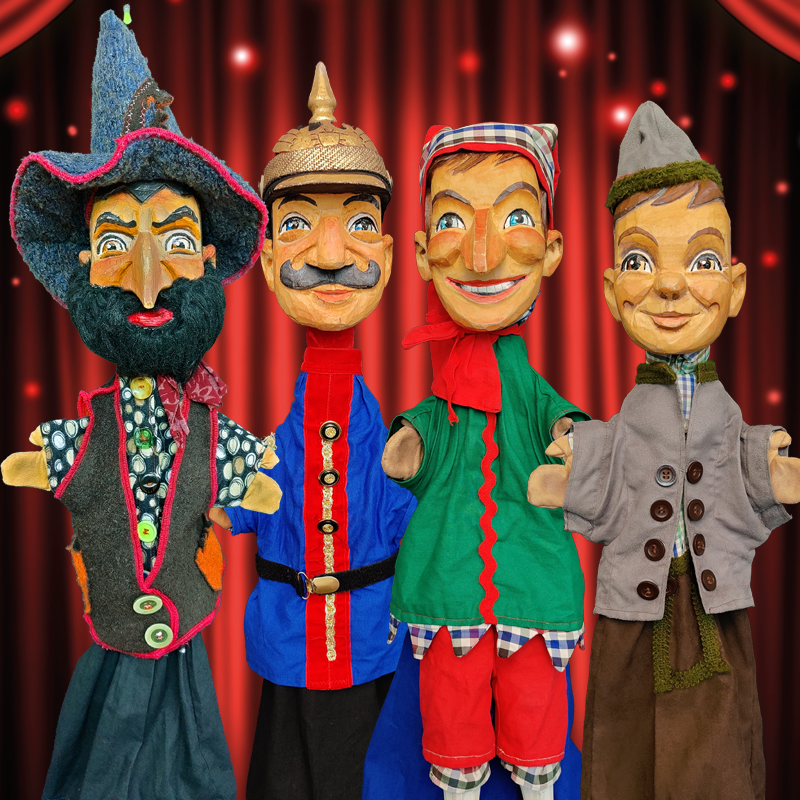 FIguren vom Räuber Hotzenplotz und die Mondrakete