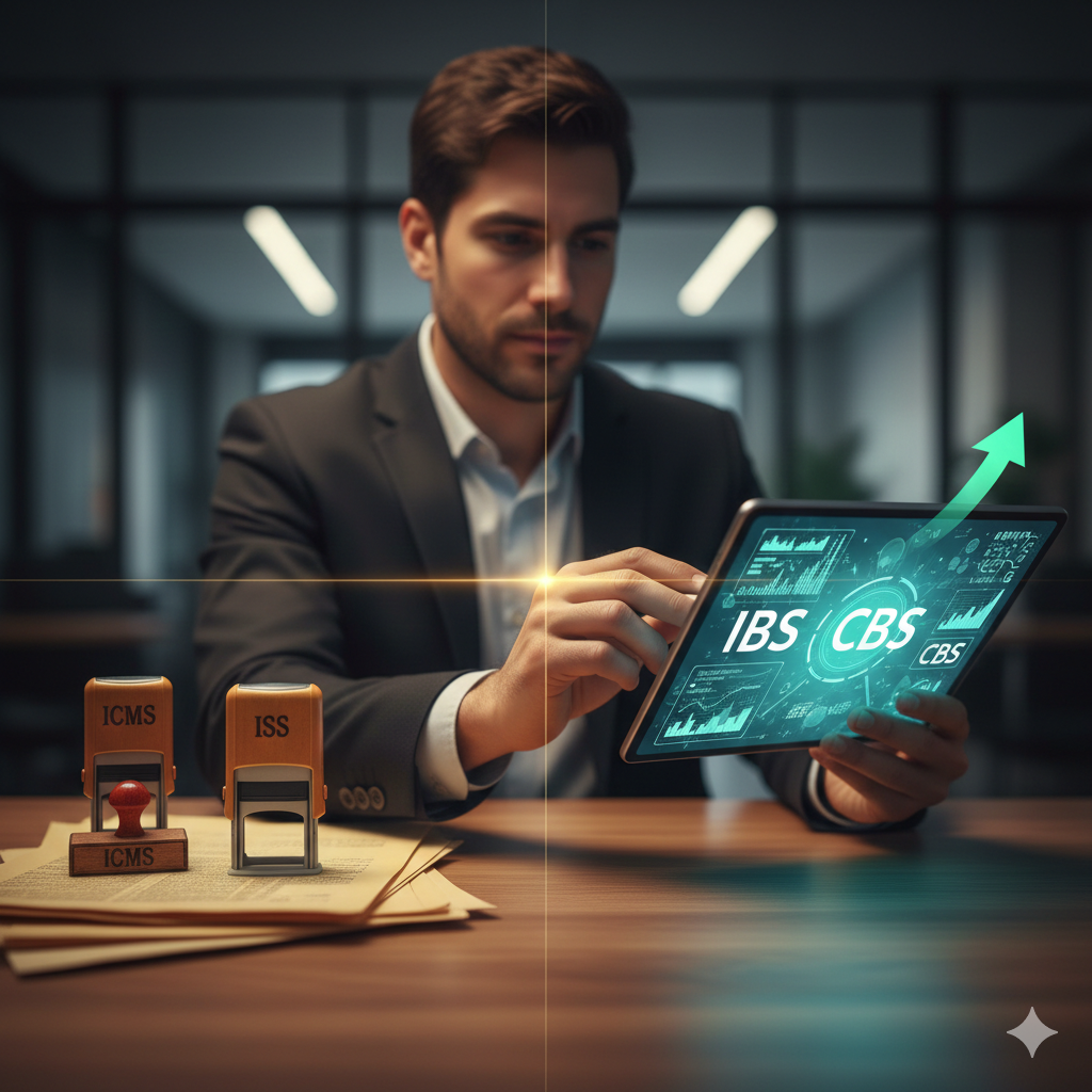 Um homem de terno e gravata está segurando um tablet puter