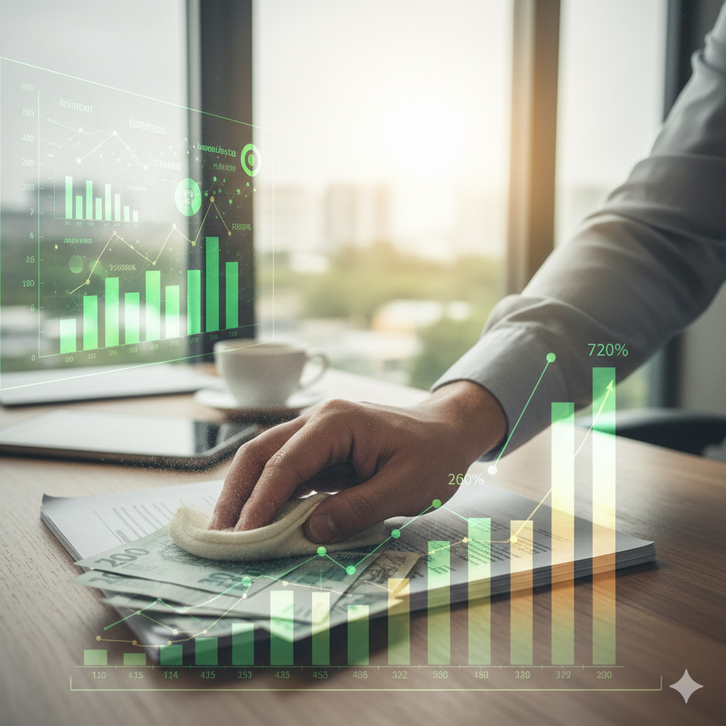 Uma pessoa segurando um mouse