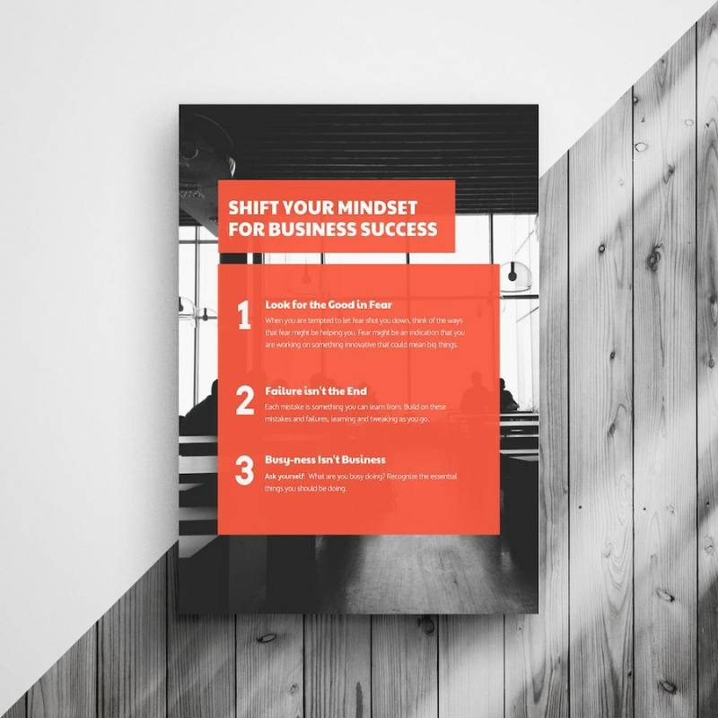 Motivational business success poster in large format.