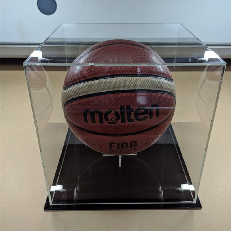 Basketball inside a clear acrylic Display box/ case 