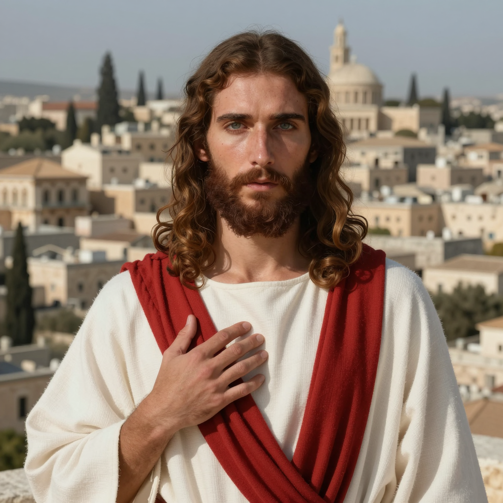 Yeshua standing.