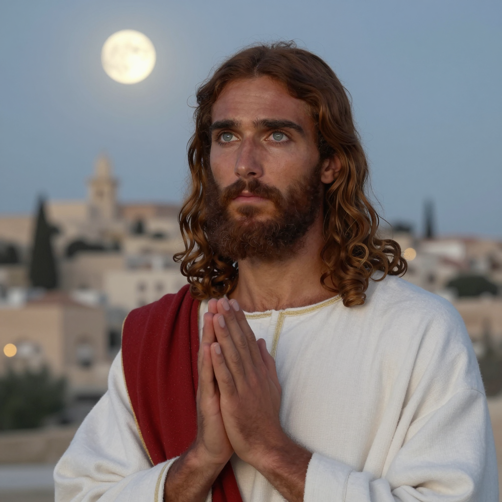 Jesus praying in the garden