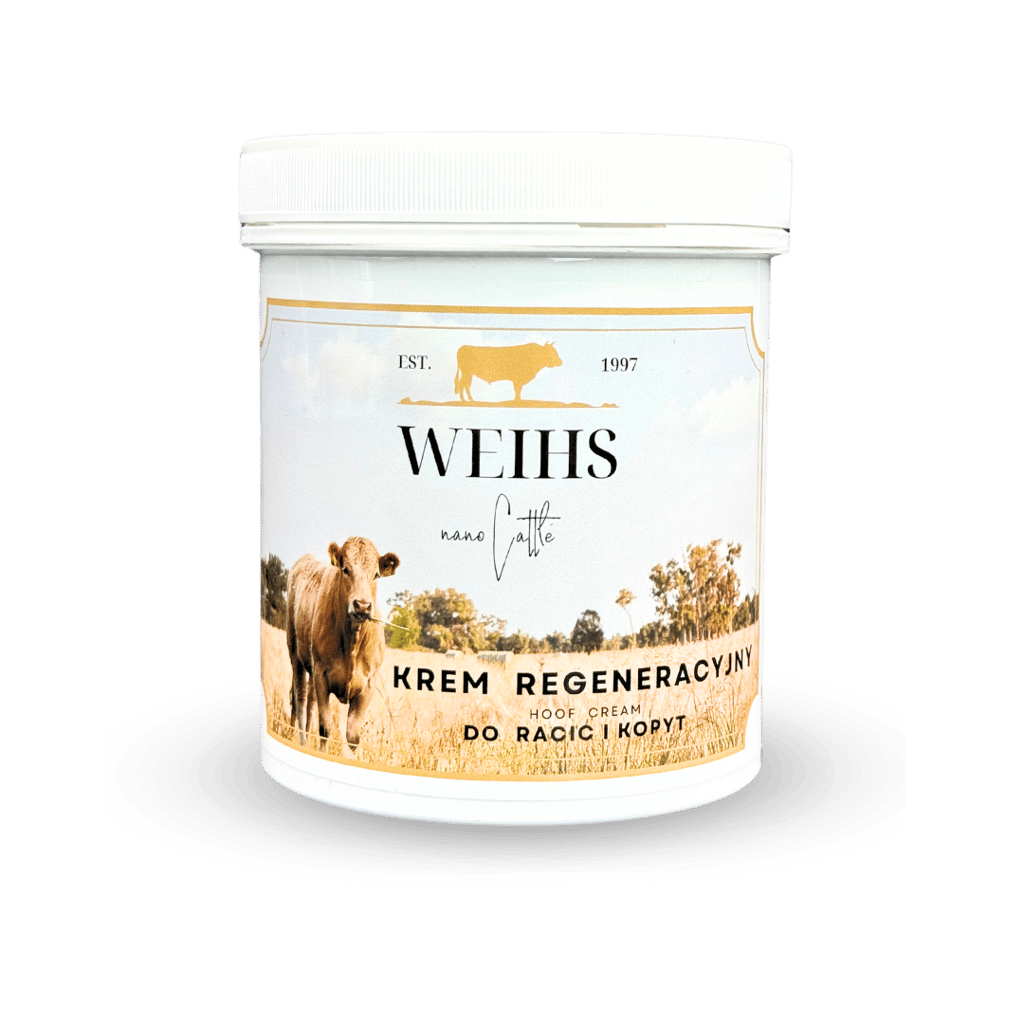 Weihs Livestock Hoof Cream, designed for hoof regeneration and protection with nanosilver