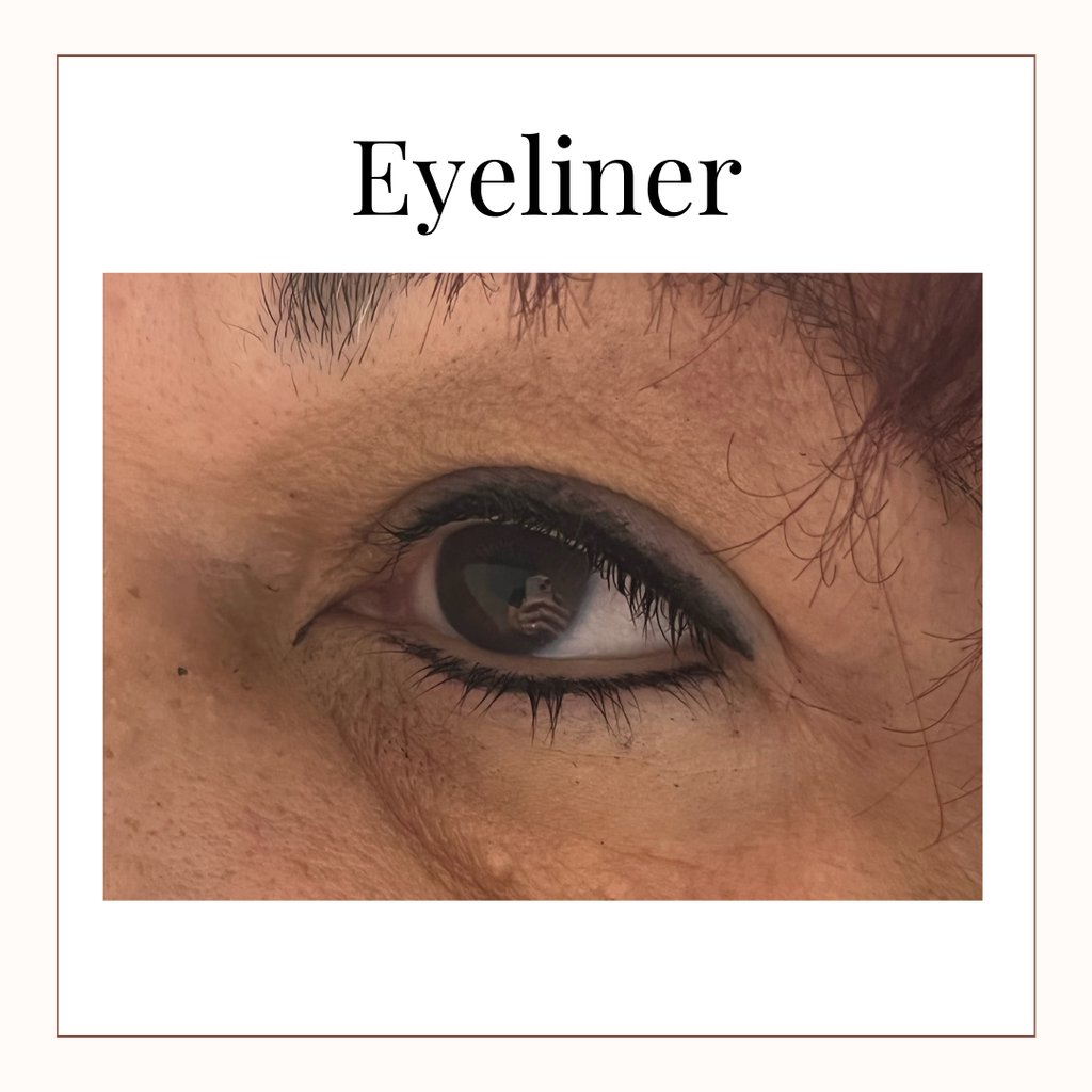 Permanent Eyeliner on a woman