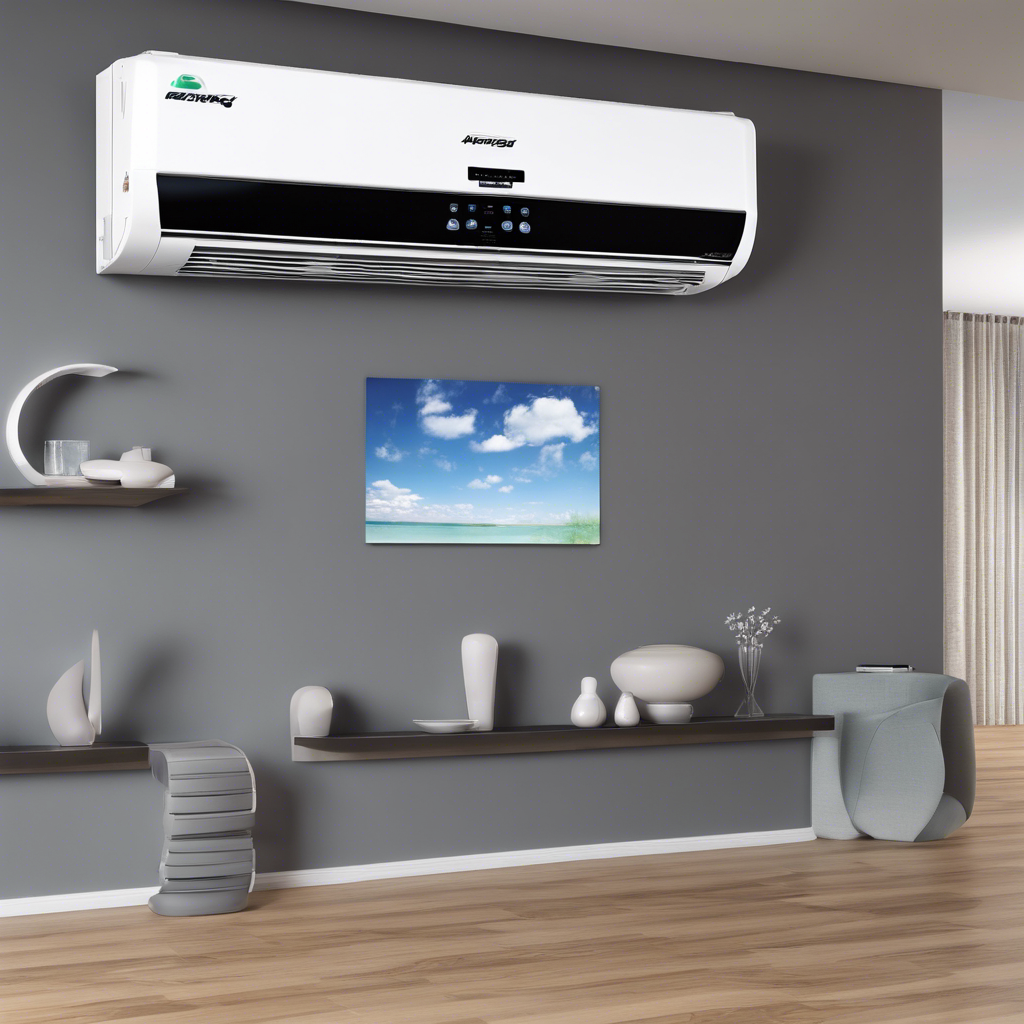 a picture of a modern air conditioner , todos los equipos del mercado para practicar equipos reales